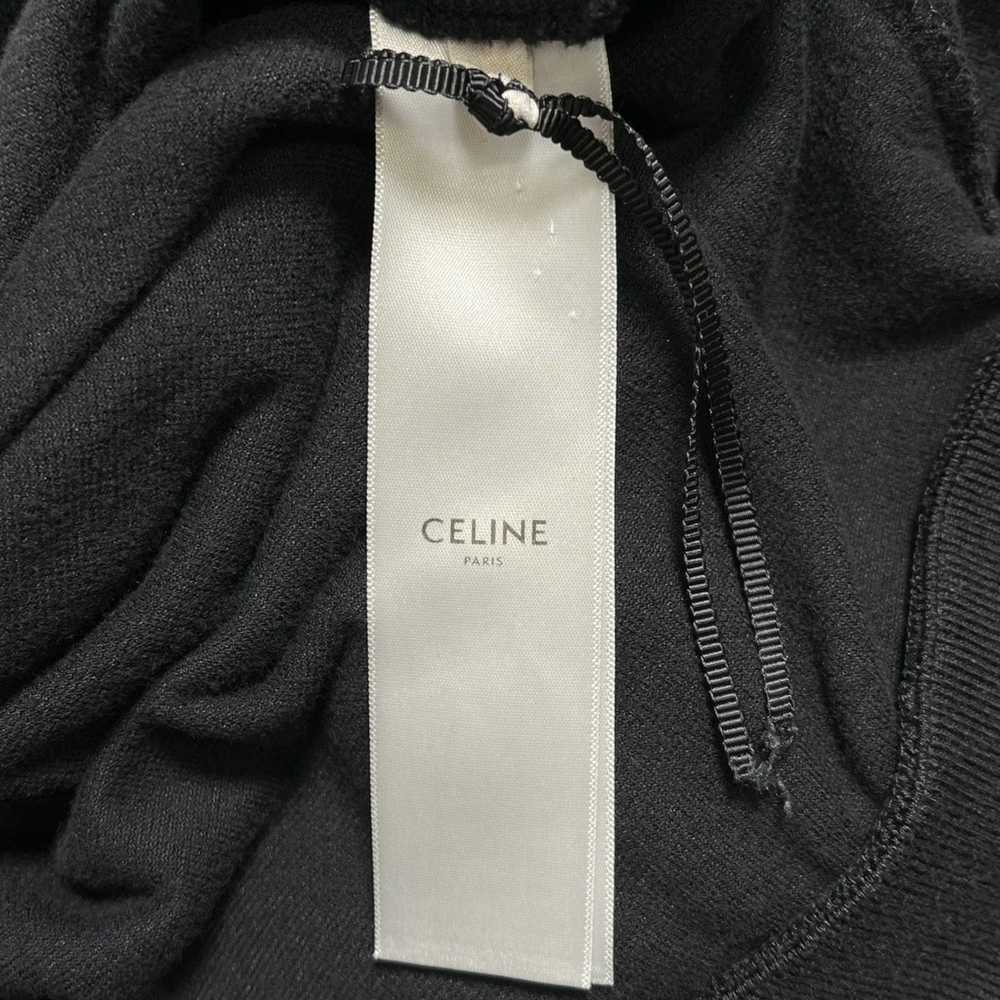 Celine Small Logo Track Hooded Sweatshirt Black - image 5