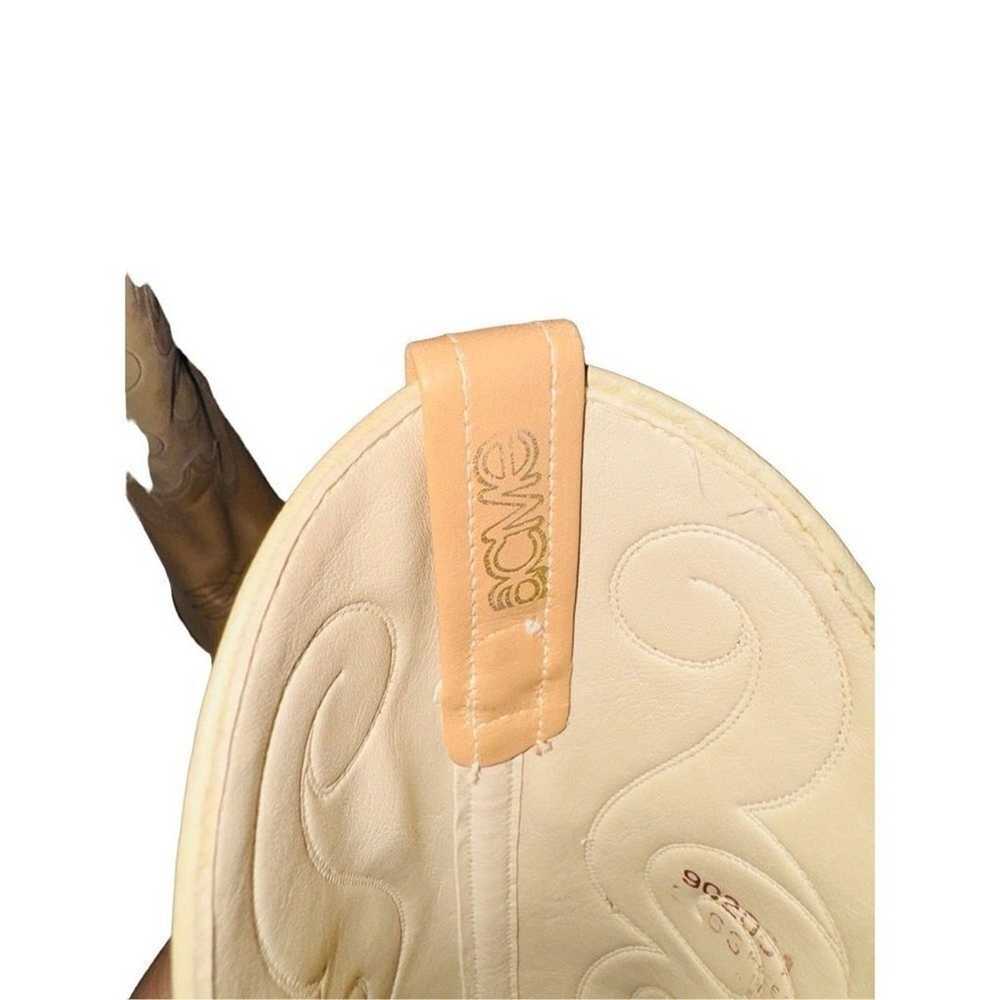 Vintage Acme Tan Leather Western Cowboy Cowgirl B… - image 9