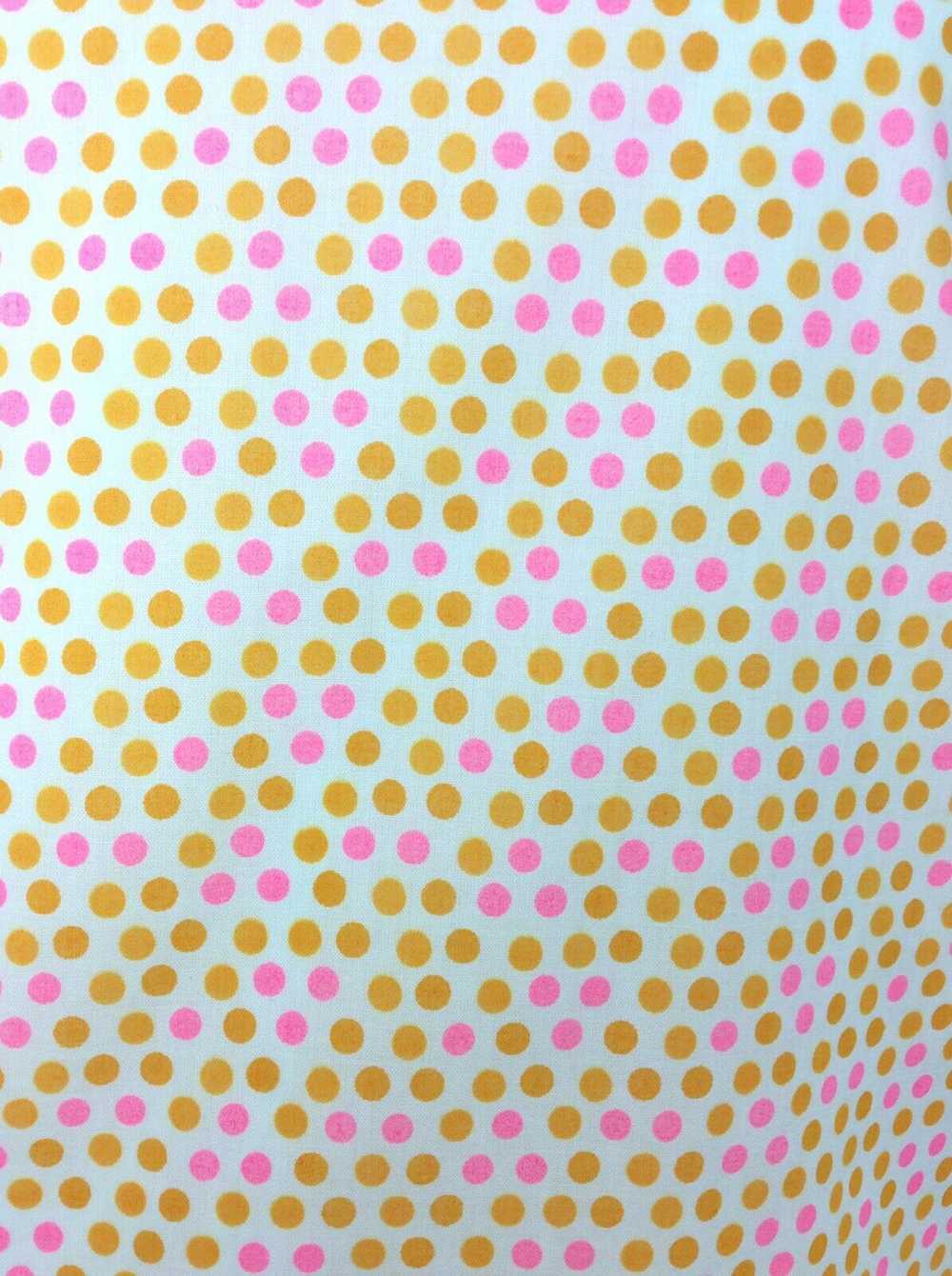 VTG 60s 70s ORANGE PINK WHITE POLKA DOT RUFFLE CO… - image 4