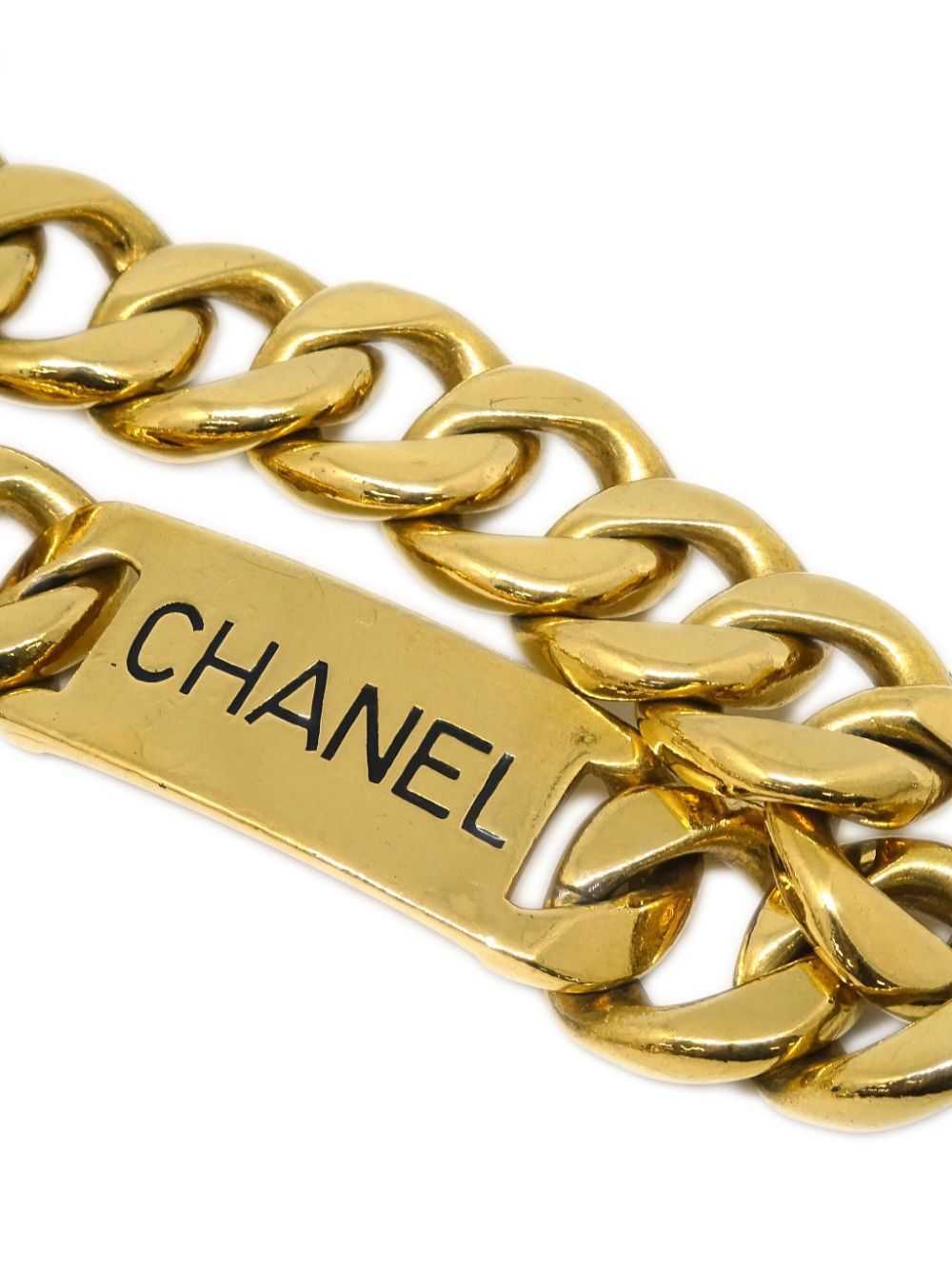 CHANEL Pre-Owned 1990-2000s logo chain belt - Gold - image 2