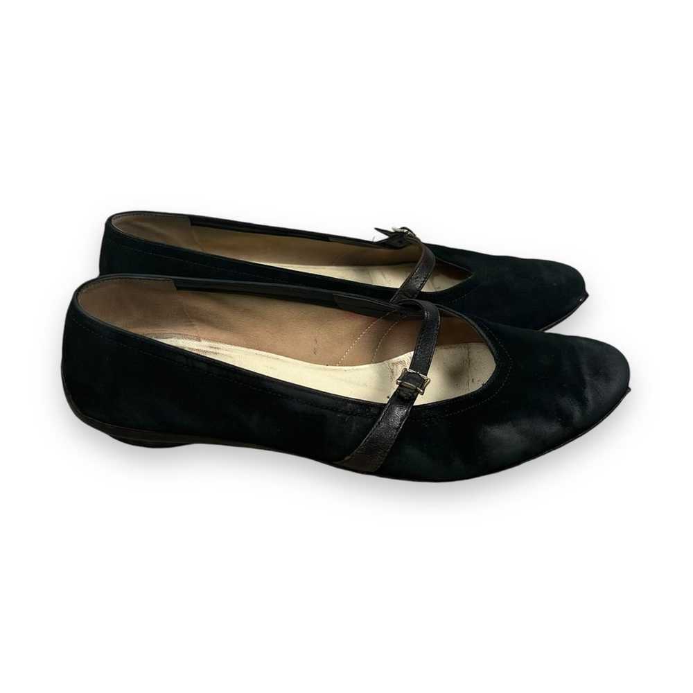 Vtg Salvatore Ferragamo Suede Mary Jane Flats Loa… - image 4