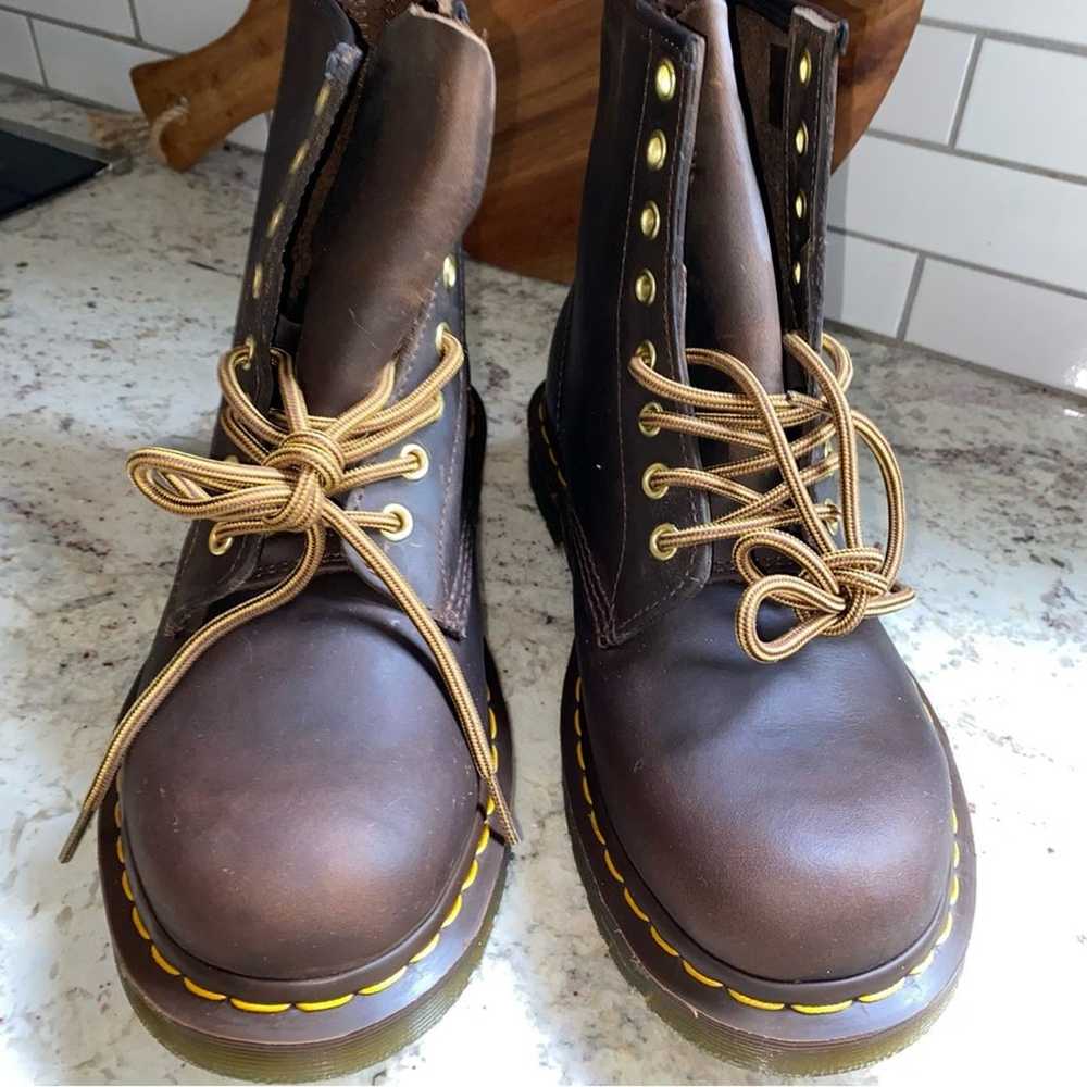 $170 Doc Dr Martens Crazy Horse Leather Lace Up B… - image 2