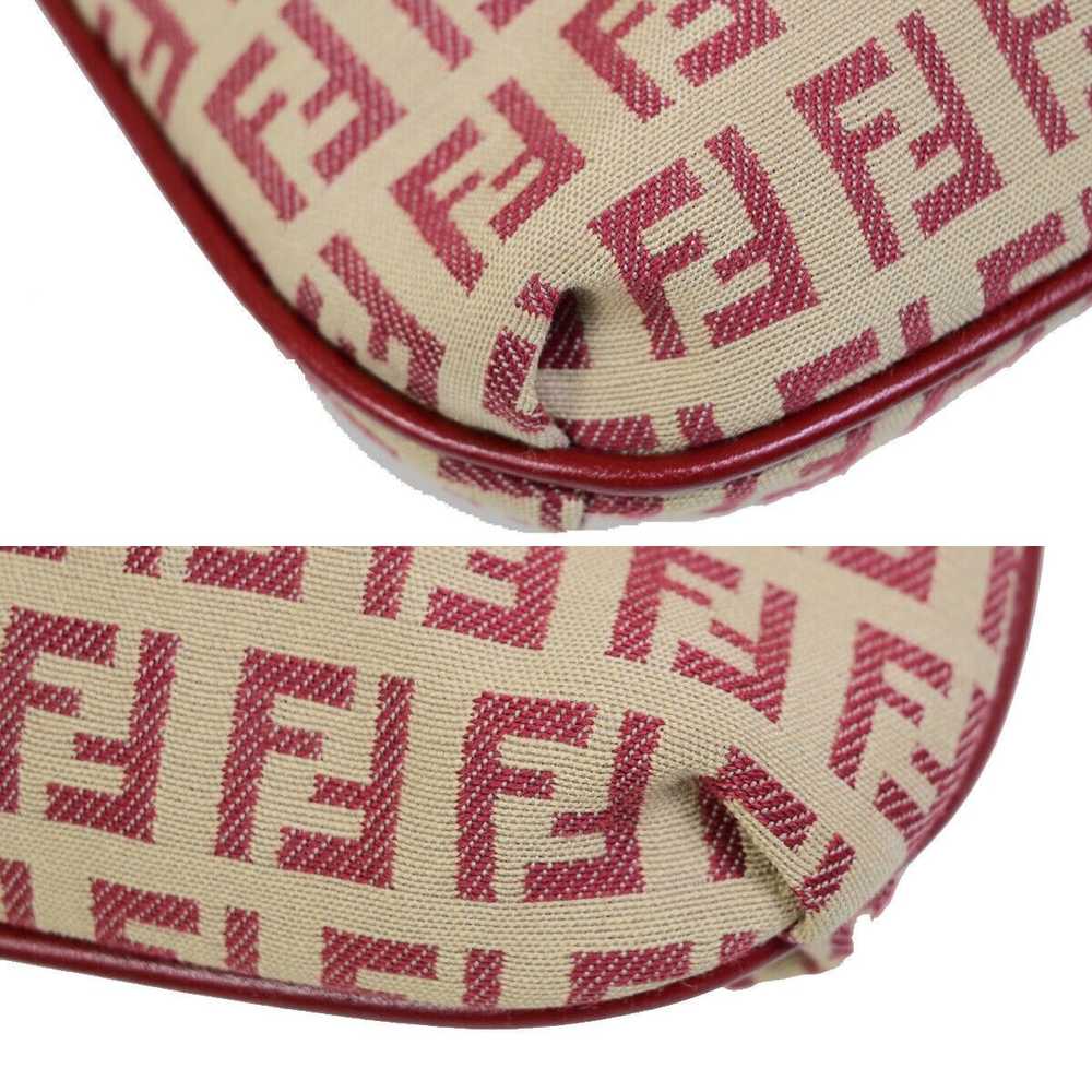 Fendi Zucchino Pink Canvas Handbag (Pre-Owned) - image 10