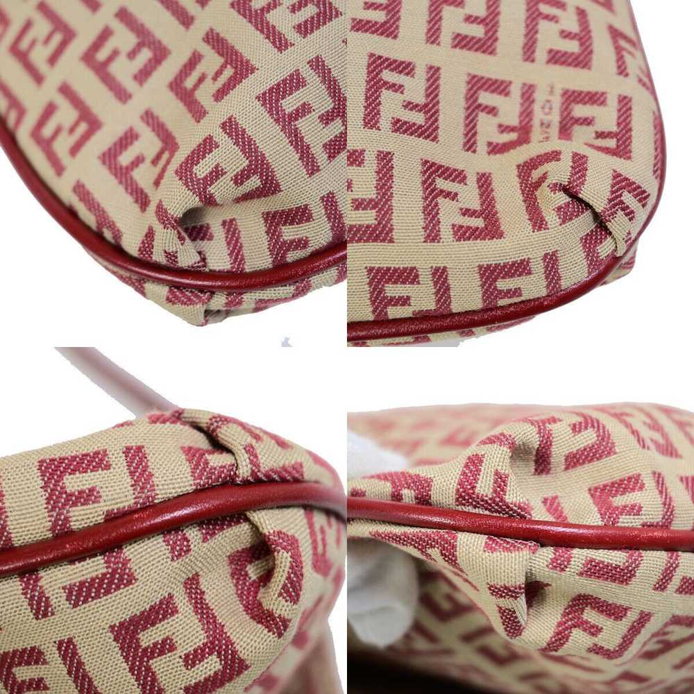 Fendi Zucchino Pink Canvas Handbag (Pre-Owned) - image 11