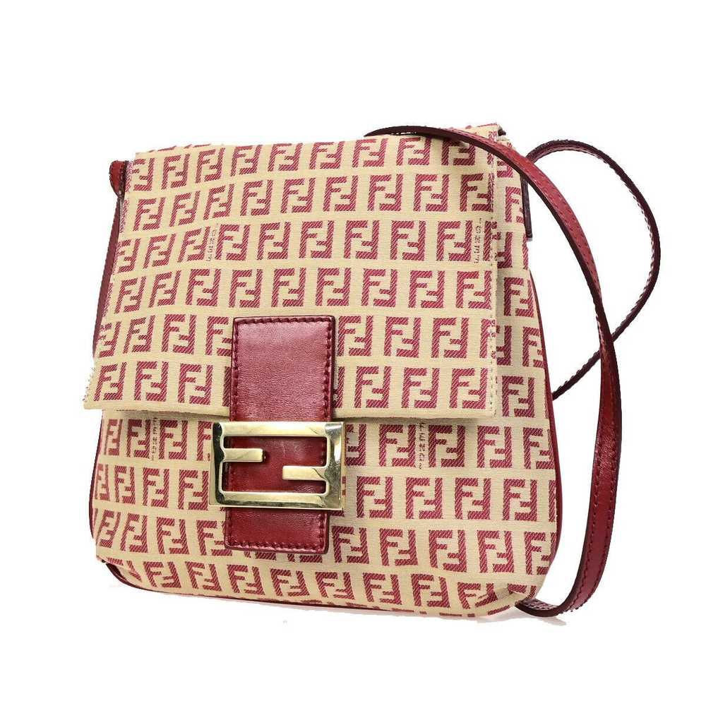 Fendi Zucchino Pink Canvas Handbag (Pre-Owned) - image 1