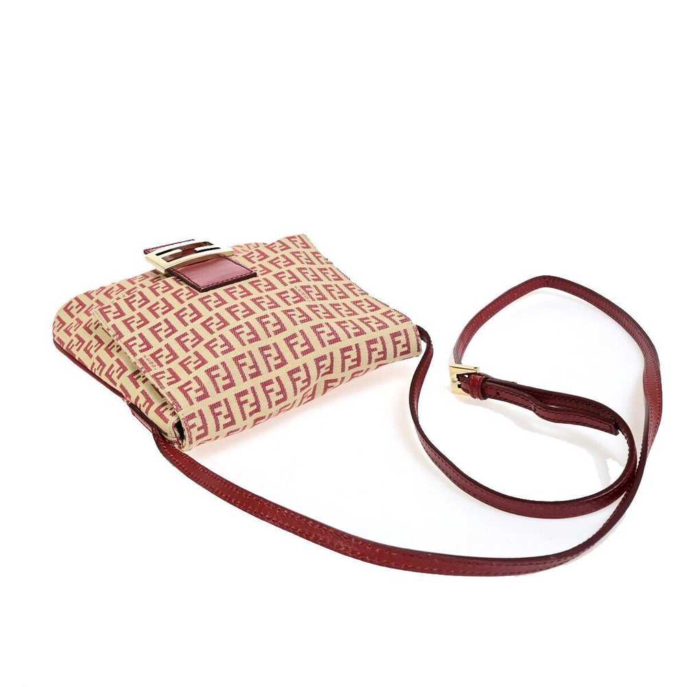 Fendi Zucchino Pink Canvas Handbag (Pre-Owned) - image 4