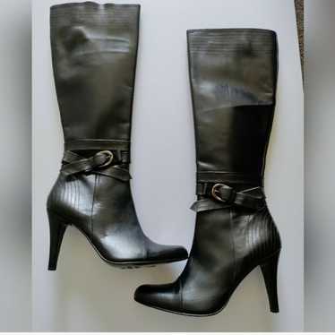 Charles David Black Leather Boots