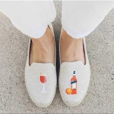 Soludos Aperitif Platform Smoking Slippers in Sand