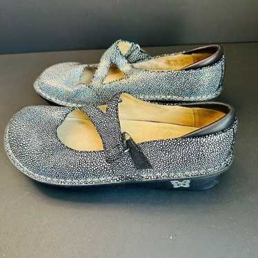 Alegria Black Silver Mary Jane Comfort Shoes