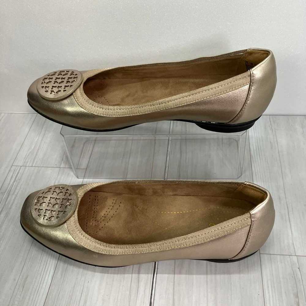 Clarks Flat Shoes, Size 23.5cm, Gold - image 10