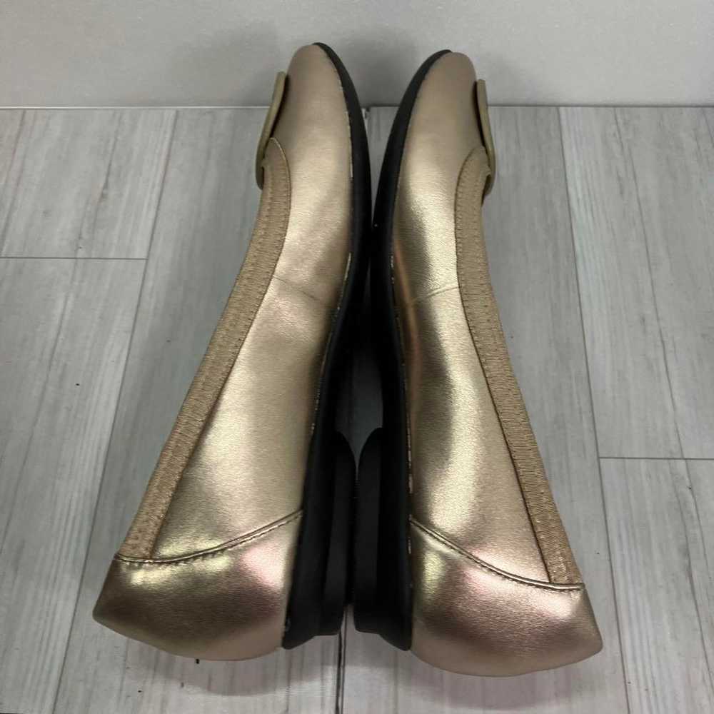 Clarks Flat Shoes, Size 23.5cm, Gold - image 5