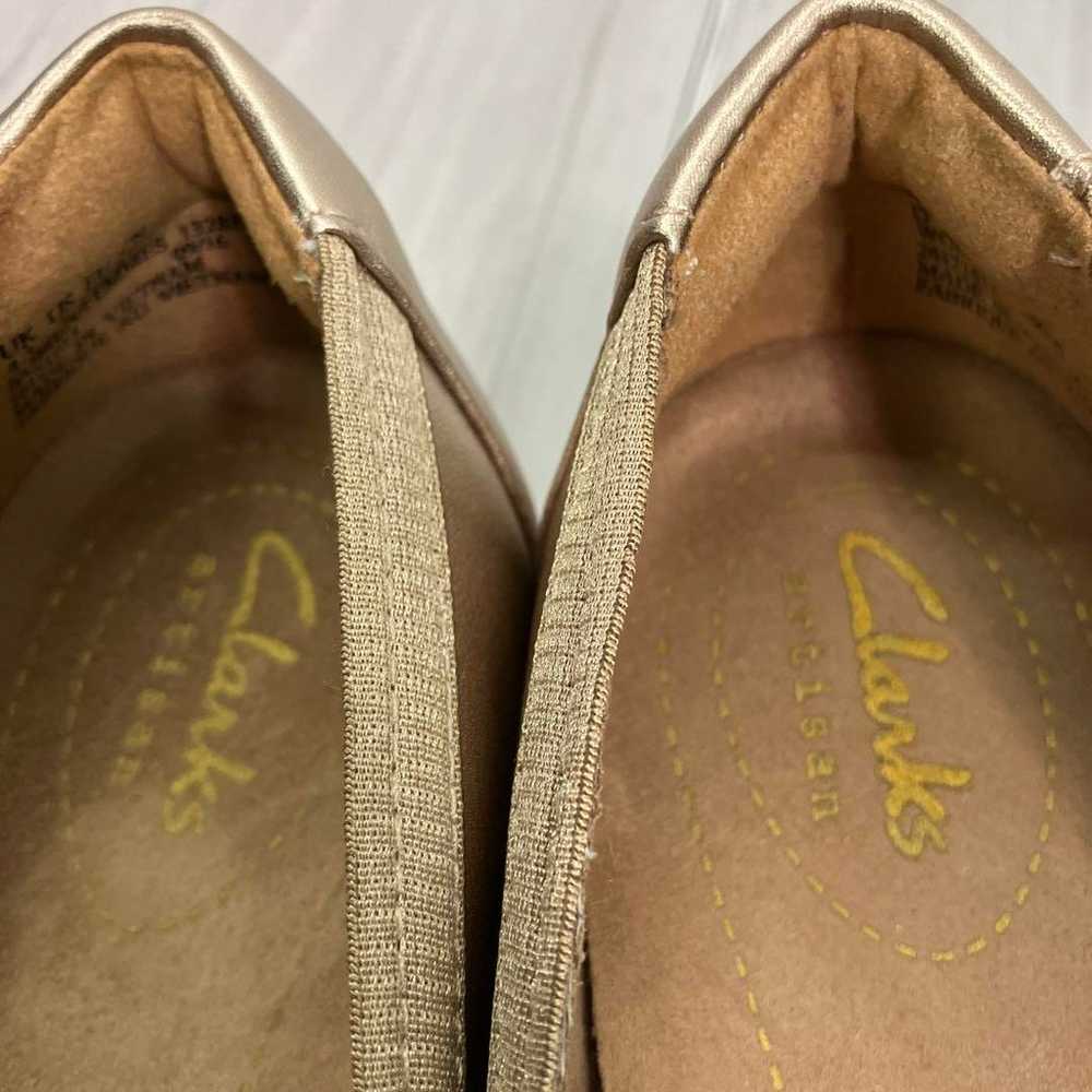 Clarks Flat Shoes, Size 23.5cm, Gold - image 8