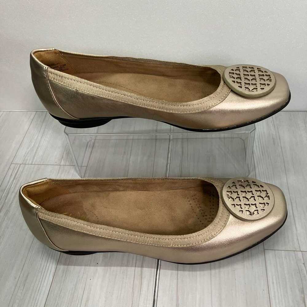 Clarks Flat Shoes, Size 23.5cm, Gold - image 9