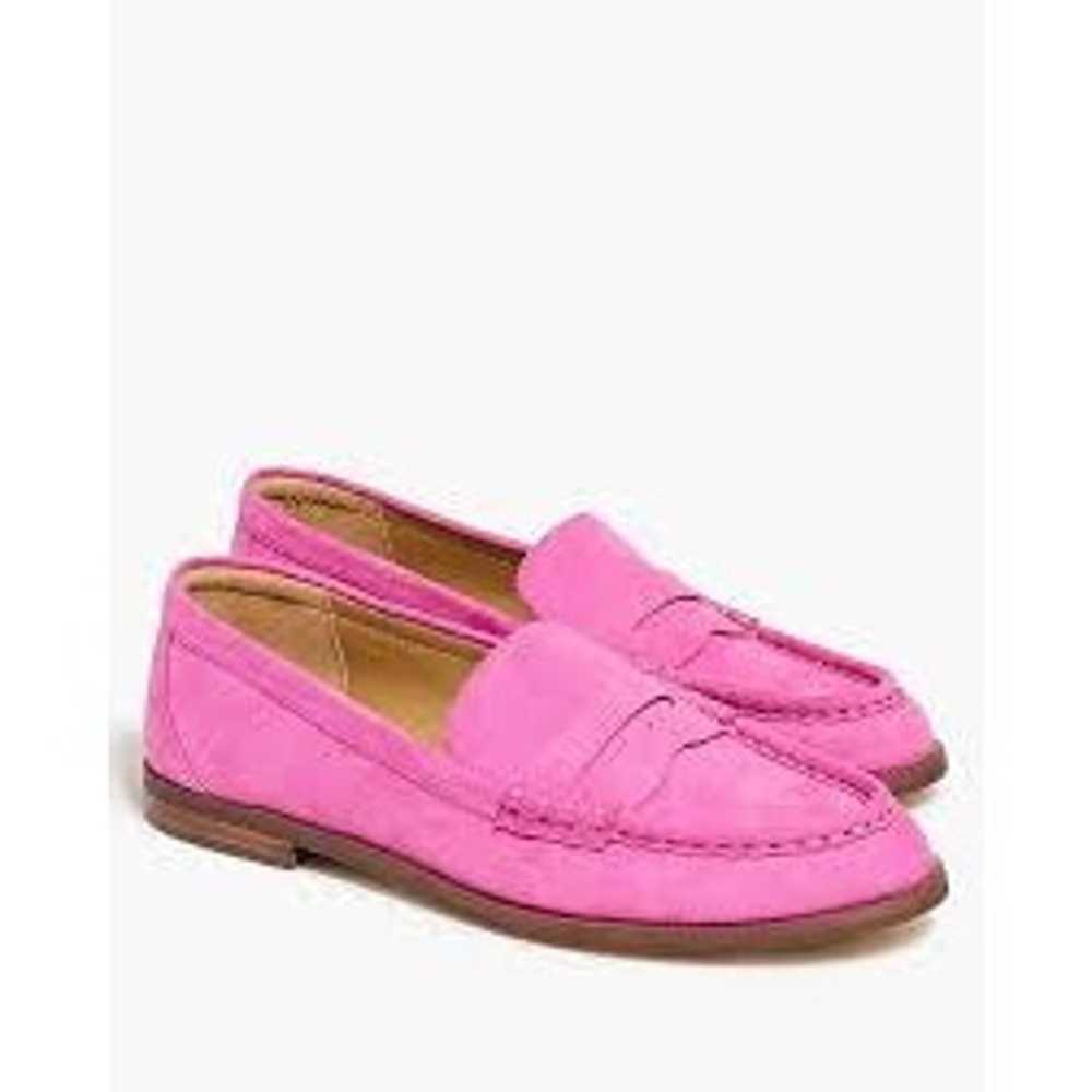 J. Crew Factory Penny Loafers in Microsuede Pink - image 1