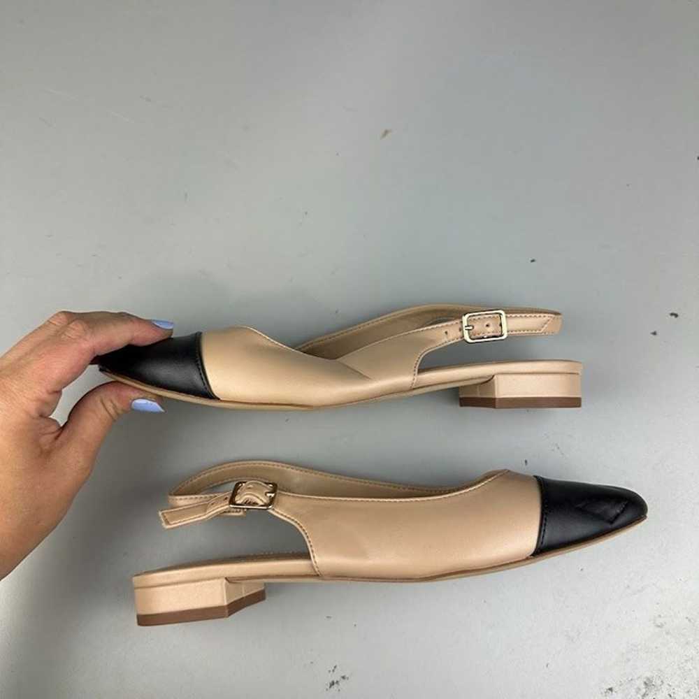 J. Crew Factory Slingbacks with Cap Toe in Nude - image 3