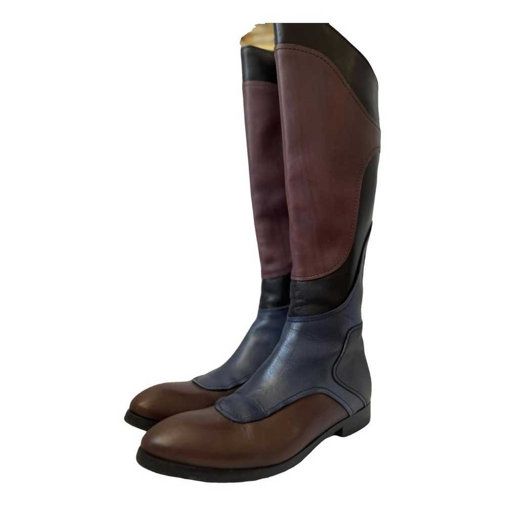 Miu Miu Leather riding boots - image 1