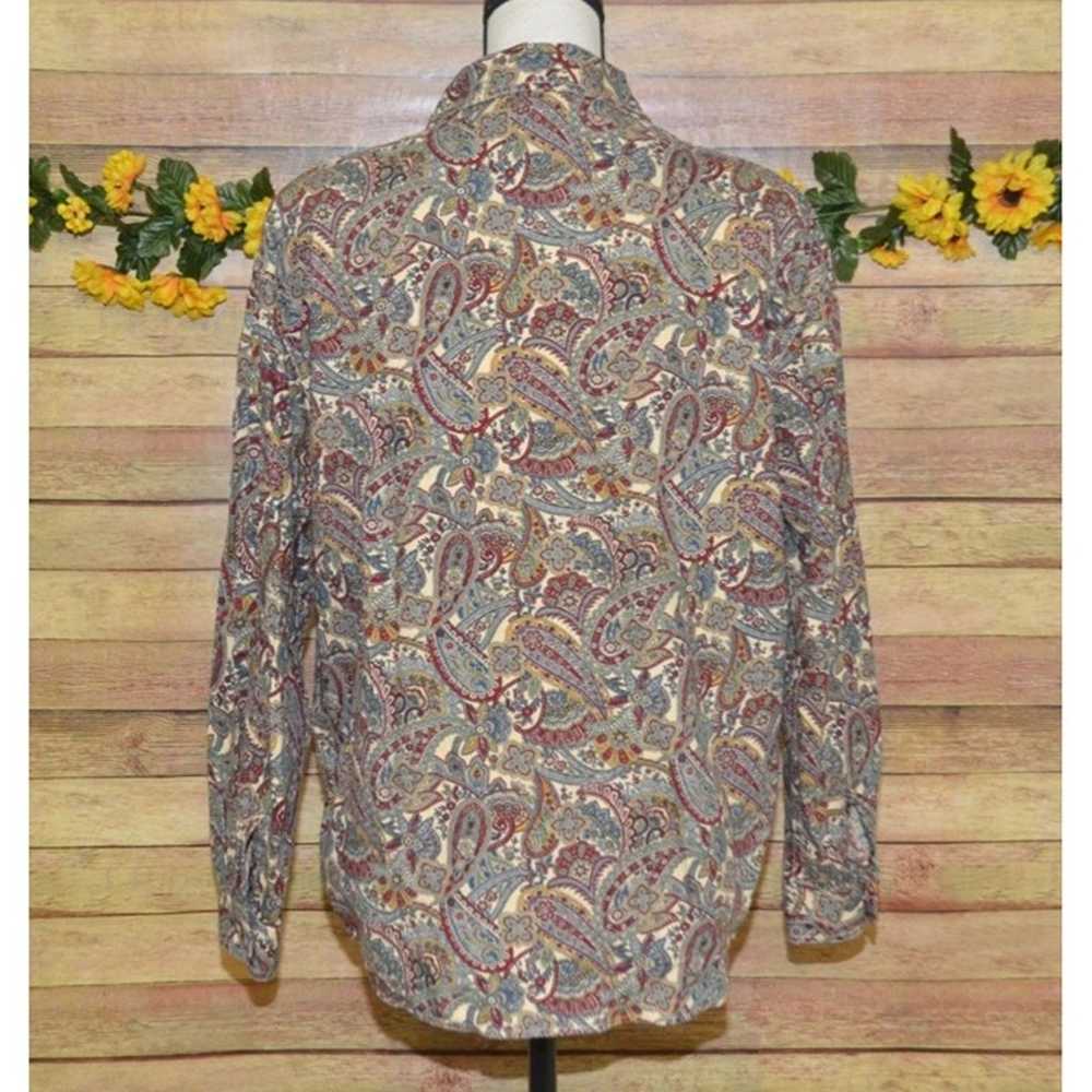 Vintage Liz Claiborne Brown Paisley Button Up Shi… - image 6