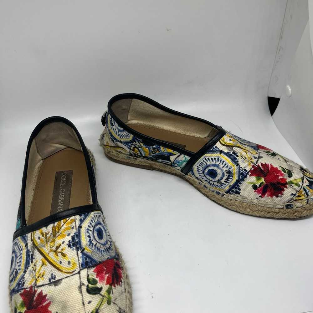 Dolce Gabbana Espadrilles Flats Summer Floral Sho… - image 10