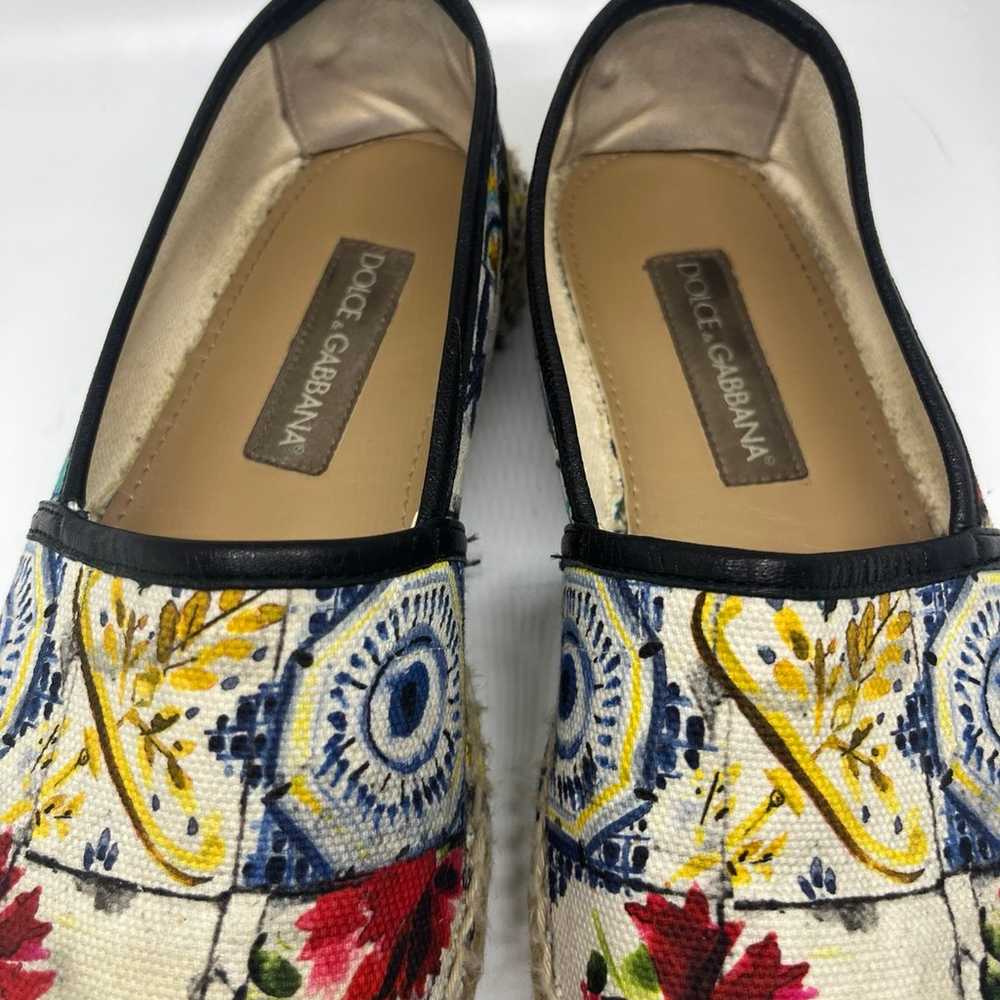 Dolce Gabbana Espadrilles Flats Summer Floral Sho… - image 11