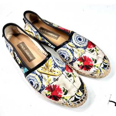 Dolce Gabbana Espadrilles Flats Summer Floral Sho… - image 1