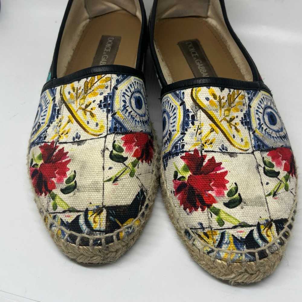 Dolce Gabbana Espadrilles Flats Summer Floral Sho… - image 8