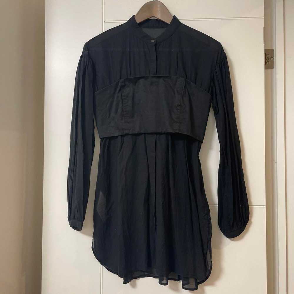 3.1 Phillip Lim sheer mode bustier blouse black - image 1