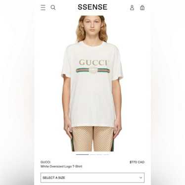 GUCCI OVERSIZED LOGO TSHIRT TEE TOP - image 1