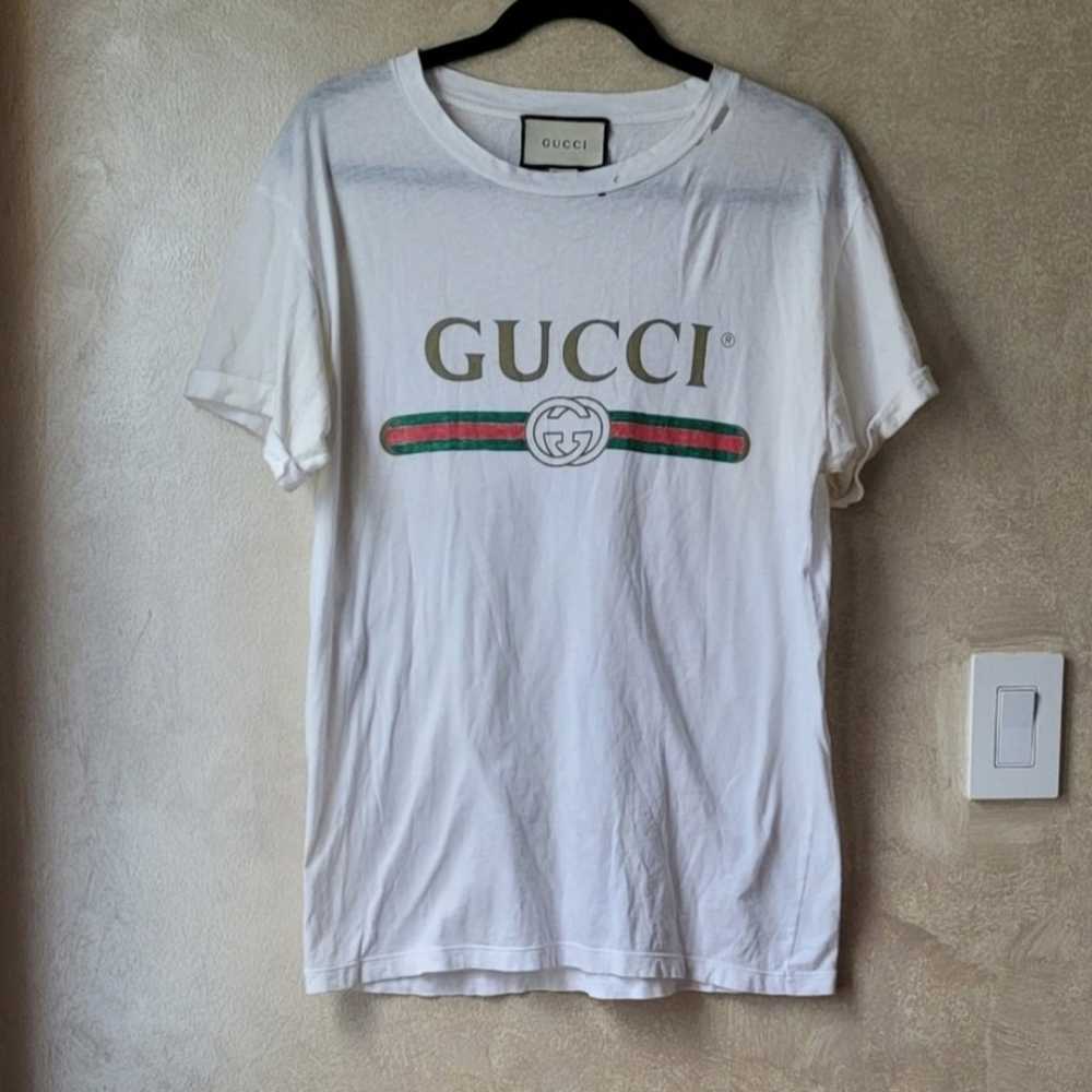 GUCCI OVERSIZED LOGO TSHIRT TEE TOP - image 4