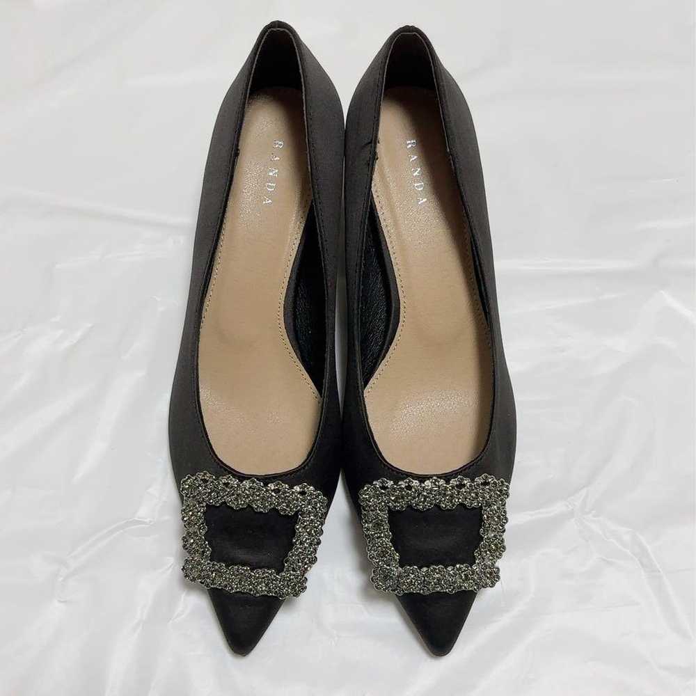 RANDA Chunky Heel Pumps with Bijou Parts 23.5cm - image 2