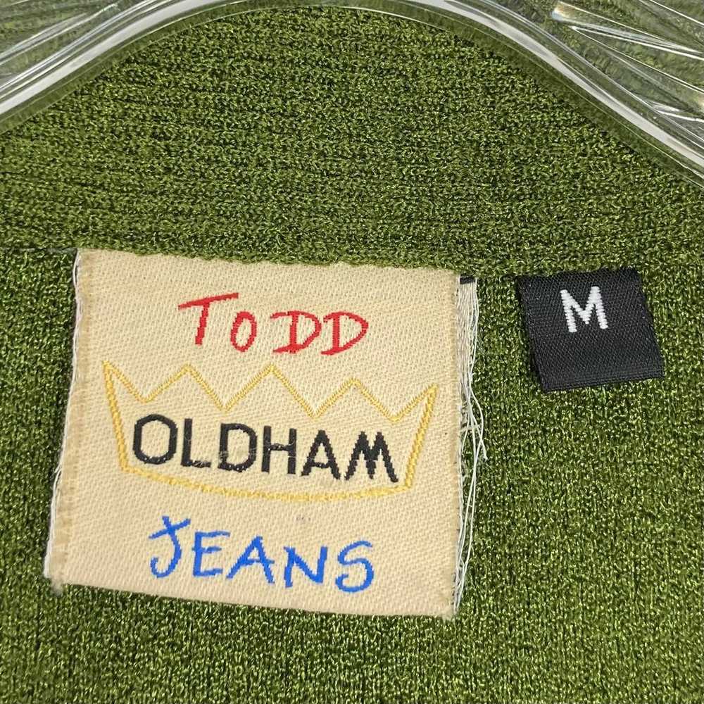 NWOT TODD OLDHAM Top M Vintage Polo Logo Short Sl… - image 3