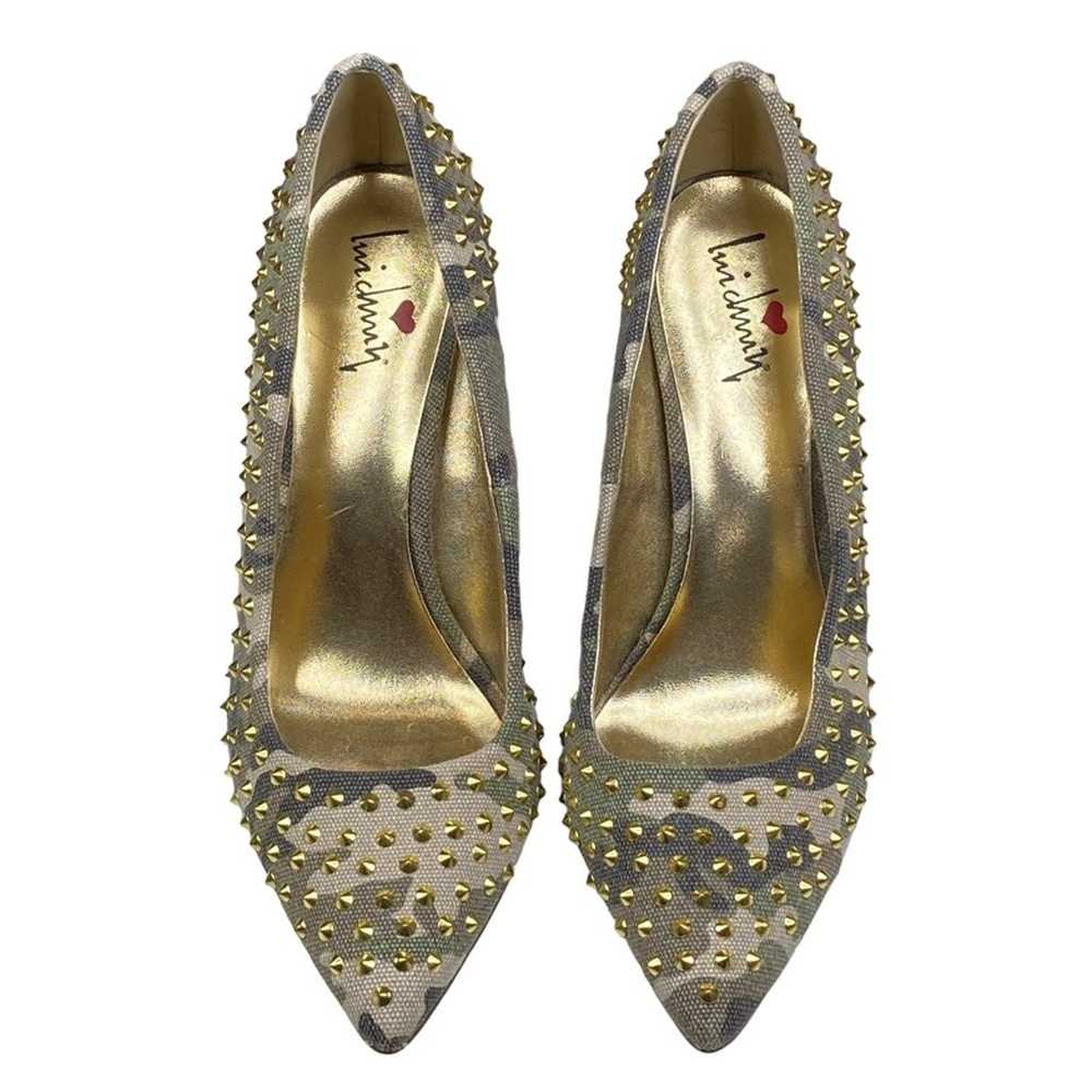 Luichiny Women’s Camouflage Gold Spiked 4” Heel P… - image 3