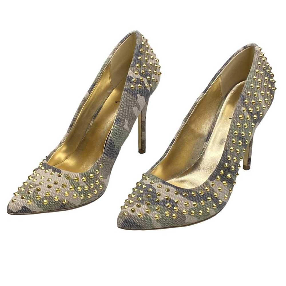 Luichiny Women’s Camouflage Gold Spiked 4” Heel P… - image 4