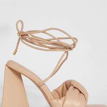 Twist Front Strappy Block Heel