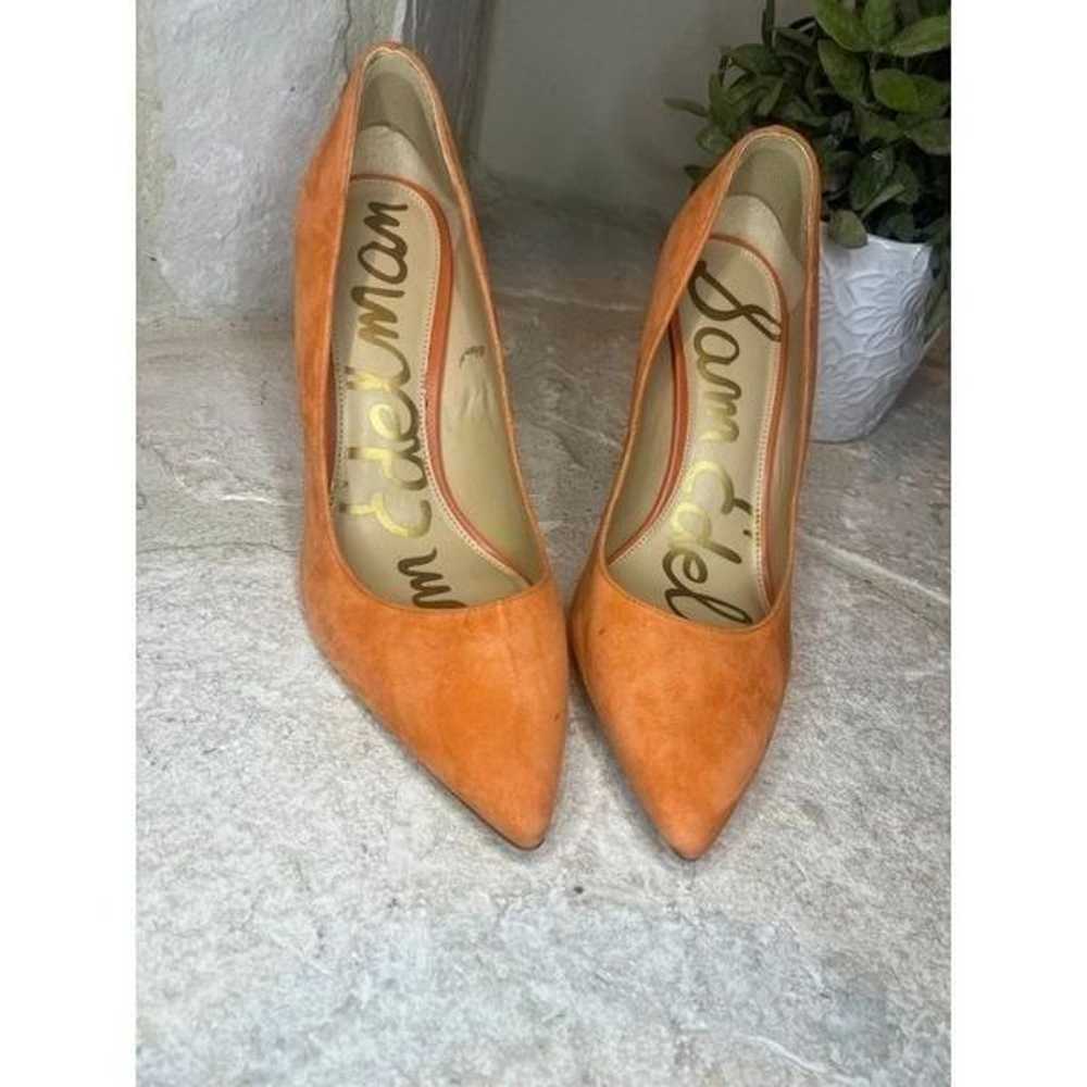 Sam Edelman “Hazel” orange suede 4” high heels sz… - image 2