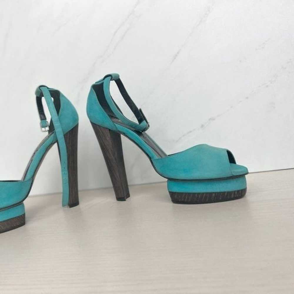 Catherine Malandrino Light Blue Suede Platform He… - image 4