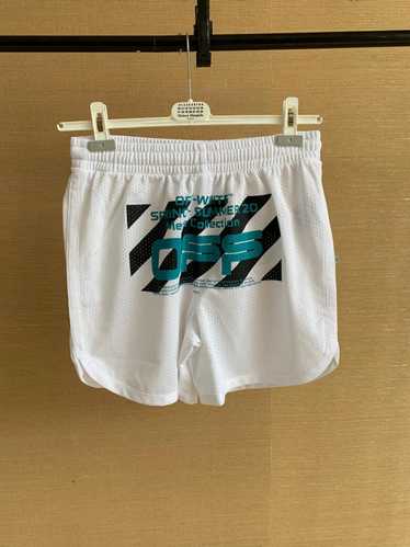 Off-White Wavy Line Logo Mesh Shorts