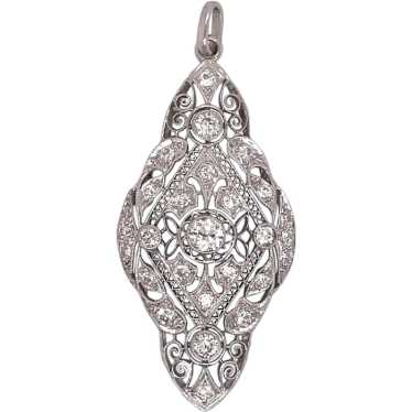 Art Deco Platinum Diamond Pendant