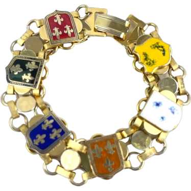 Vintage France Souvenir Bracelet 1960s Fleur De Li