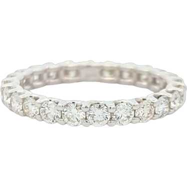 Estate 18K White Gold 1.39cttw Eternity Band