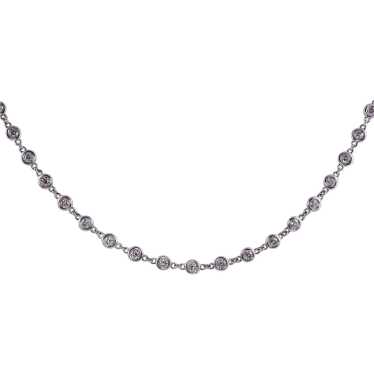 6.10 CTW Bezel Set Diamond Necklace