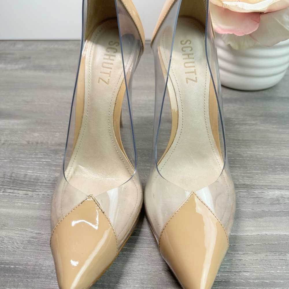 Schutz Cendi Pointed Toe Clear Pumps Womens size 7 - image 6