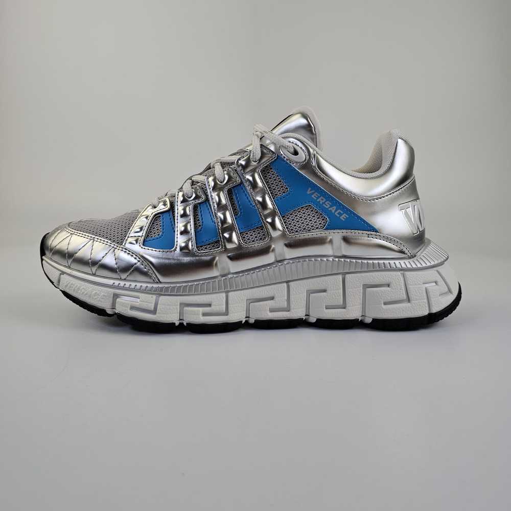 Versace Versace Men's Trigreca Silver/Blue Sneake… - image 1