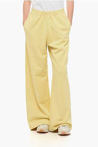 Moncler Brushed Cotton Wide-Leg Joggers with Patch