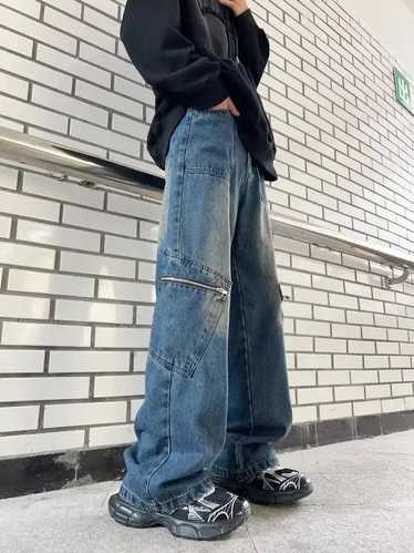 Japanese Brand × Jean × Streetwear Washed cargo pa