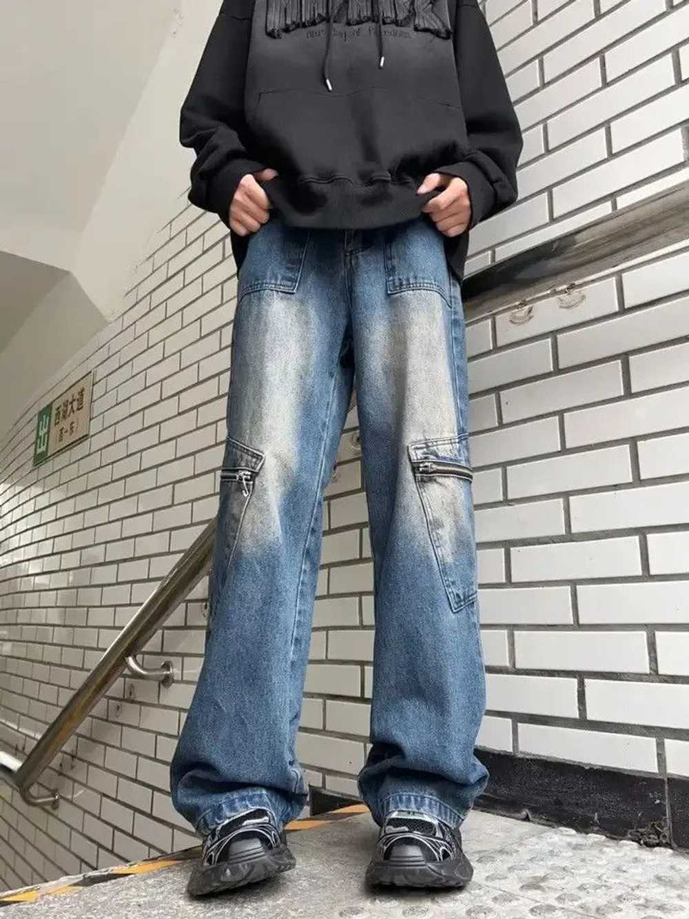 Japanese Brand × Jean × Streetwear Washed cargo p… - image 2