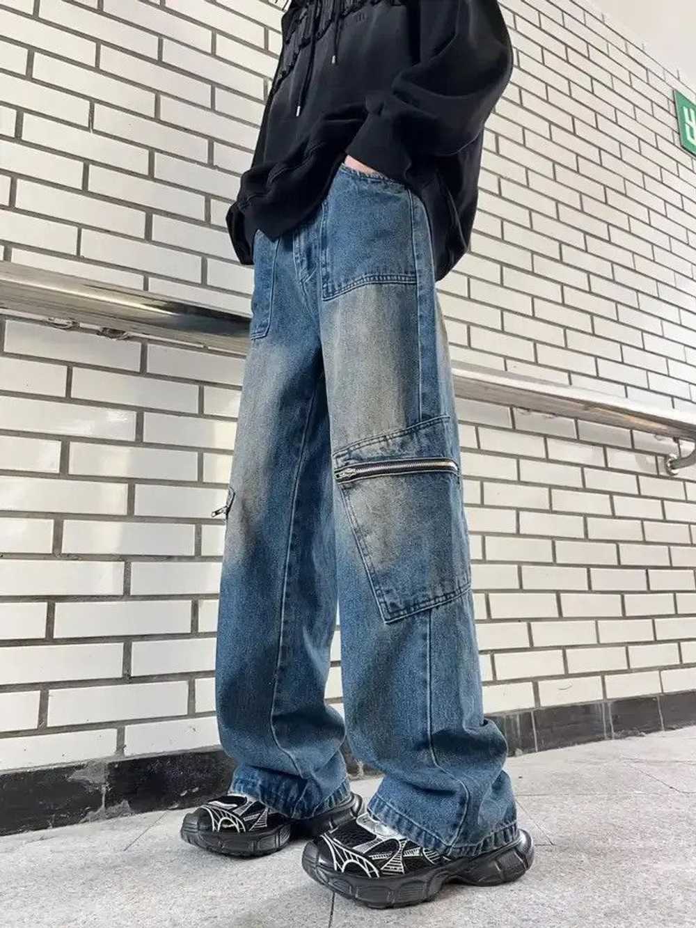 Japanese Brand × Jean × Streetwear Washed cargo p… - image 3