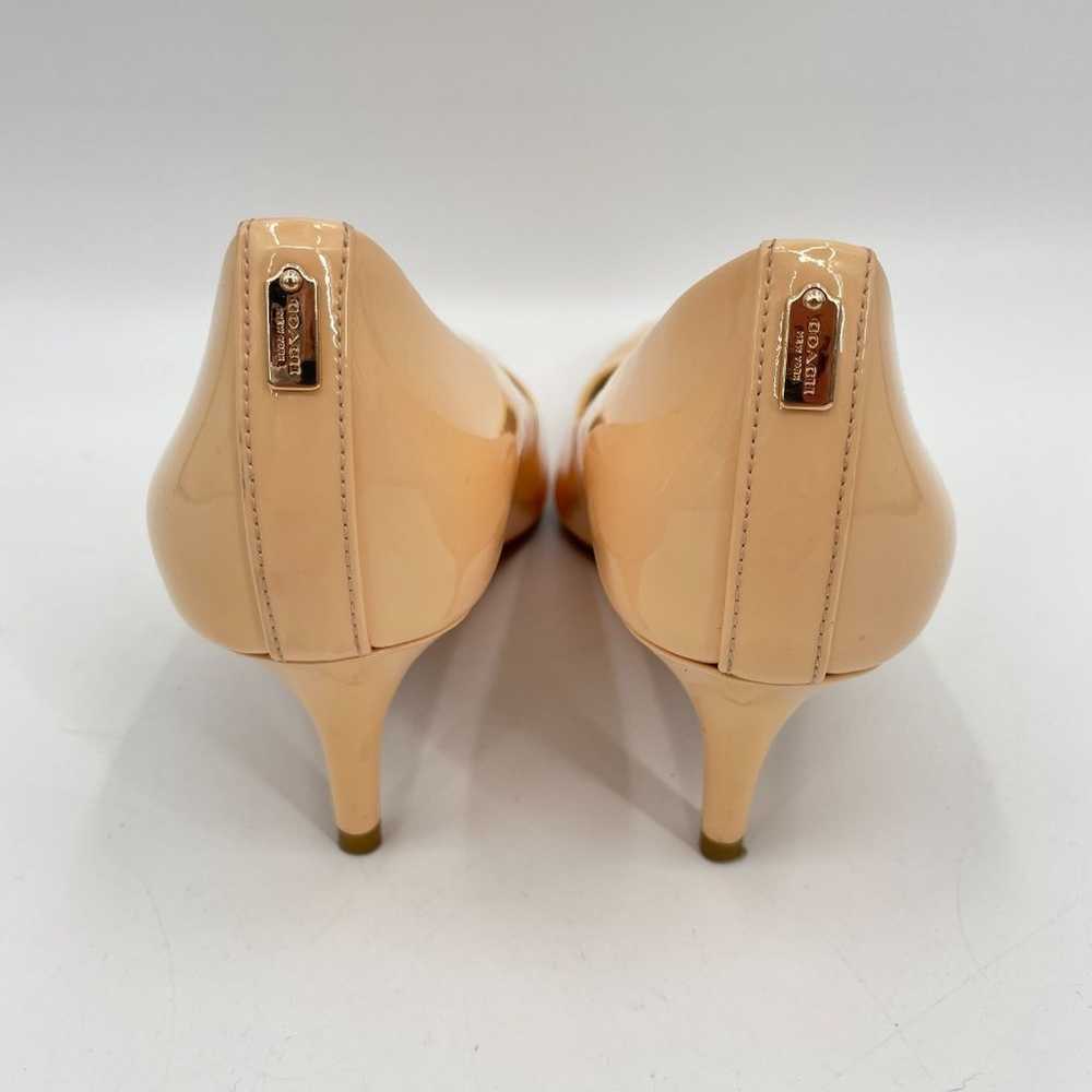 COACH Nude Yellow Patent Leather Kitten Heels Siz… - image 6