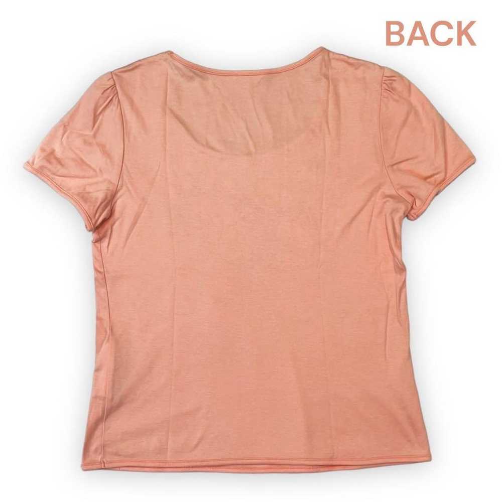 TO BE CHIC Too Basic T-Shirt Ribbon Pink Print U - image 5