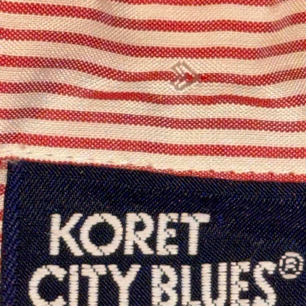 EUC Korea City Blues Vintage Red and White Stripe… - image 4