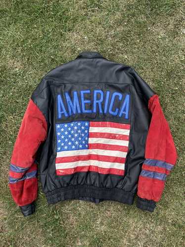 Avirex × Japanese Brand × Vintage Vintage USA Flag